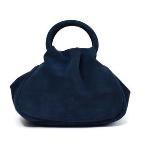 Montserrat de Lucca Suede Navy Vidal Crossbody